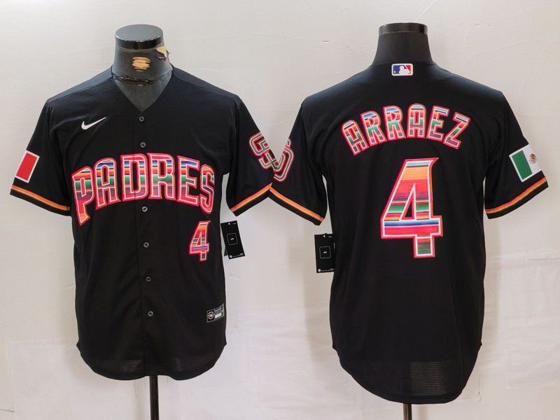 Men San Diego Padres #4 Arraez Black Fashion Nike Game MLB Jersey style 1->philadelphia phillies->MLB Jersey